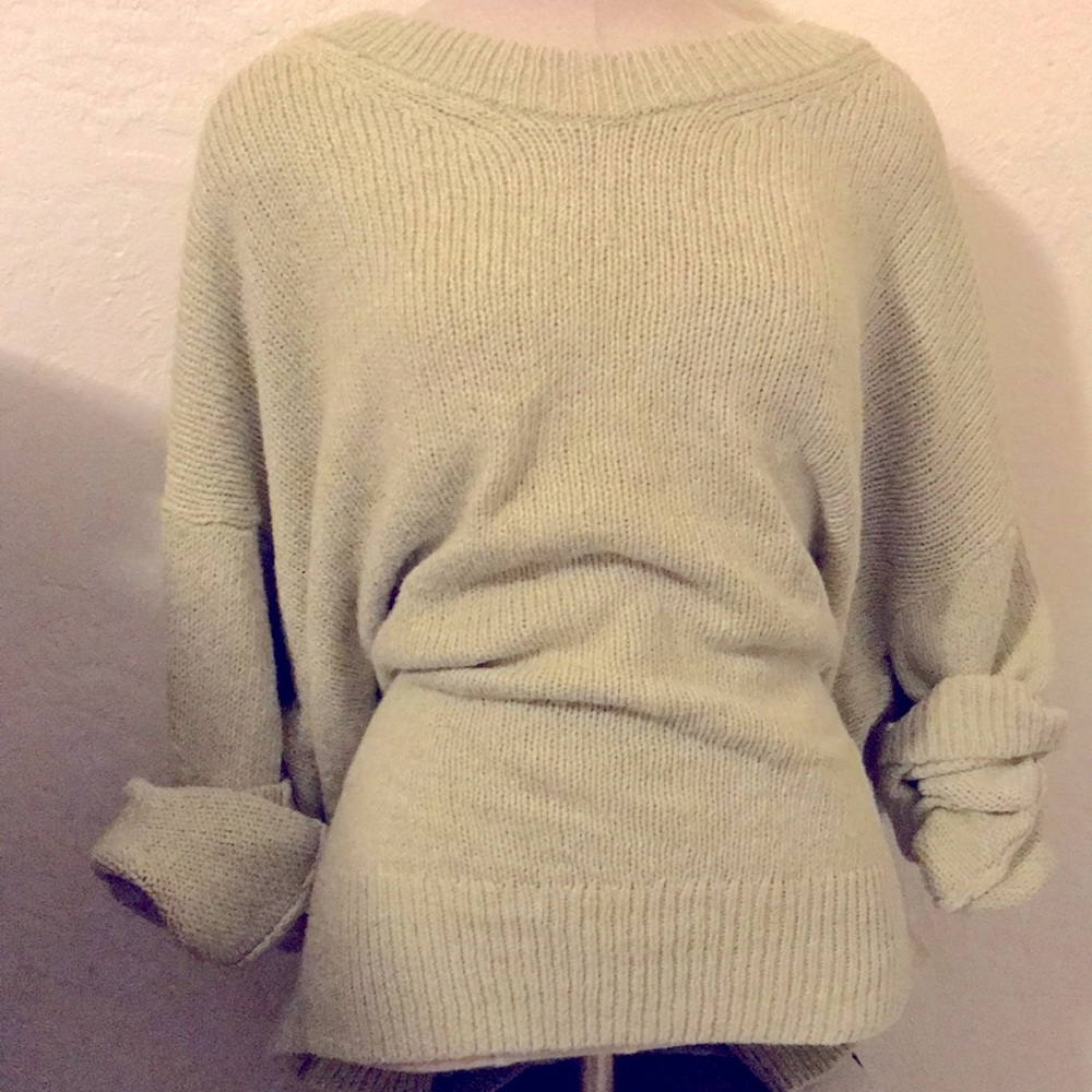 Neutral Colored Crew Sweater By Old Navy